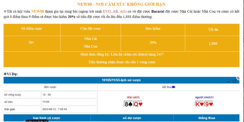 Bảo hiểm Baccarat có điều kiện nhận không khó